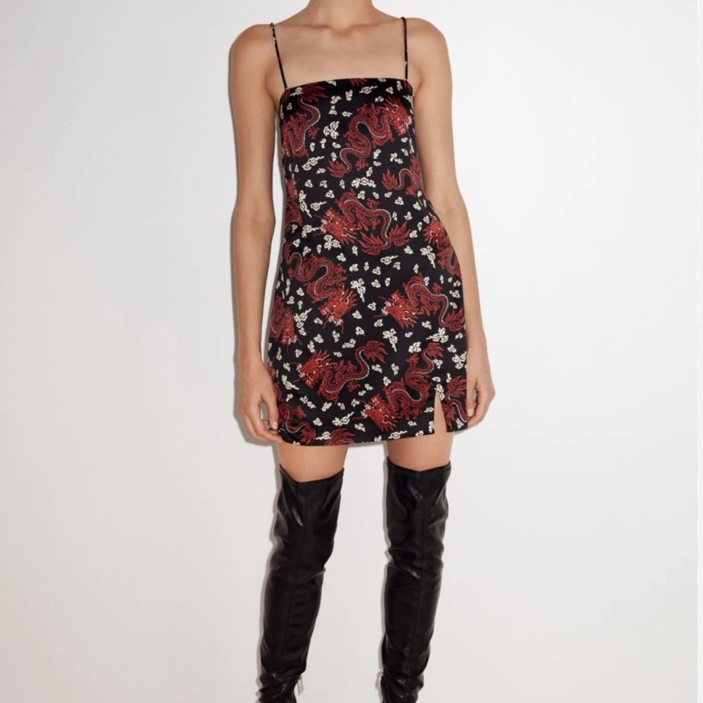 Zara Black and Red Mini Dress